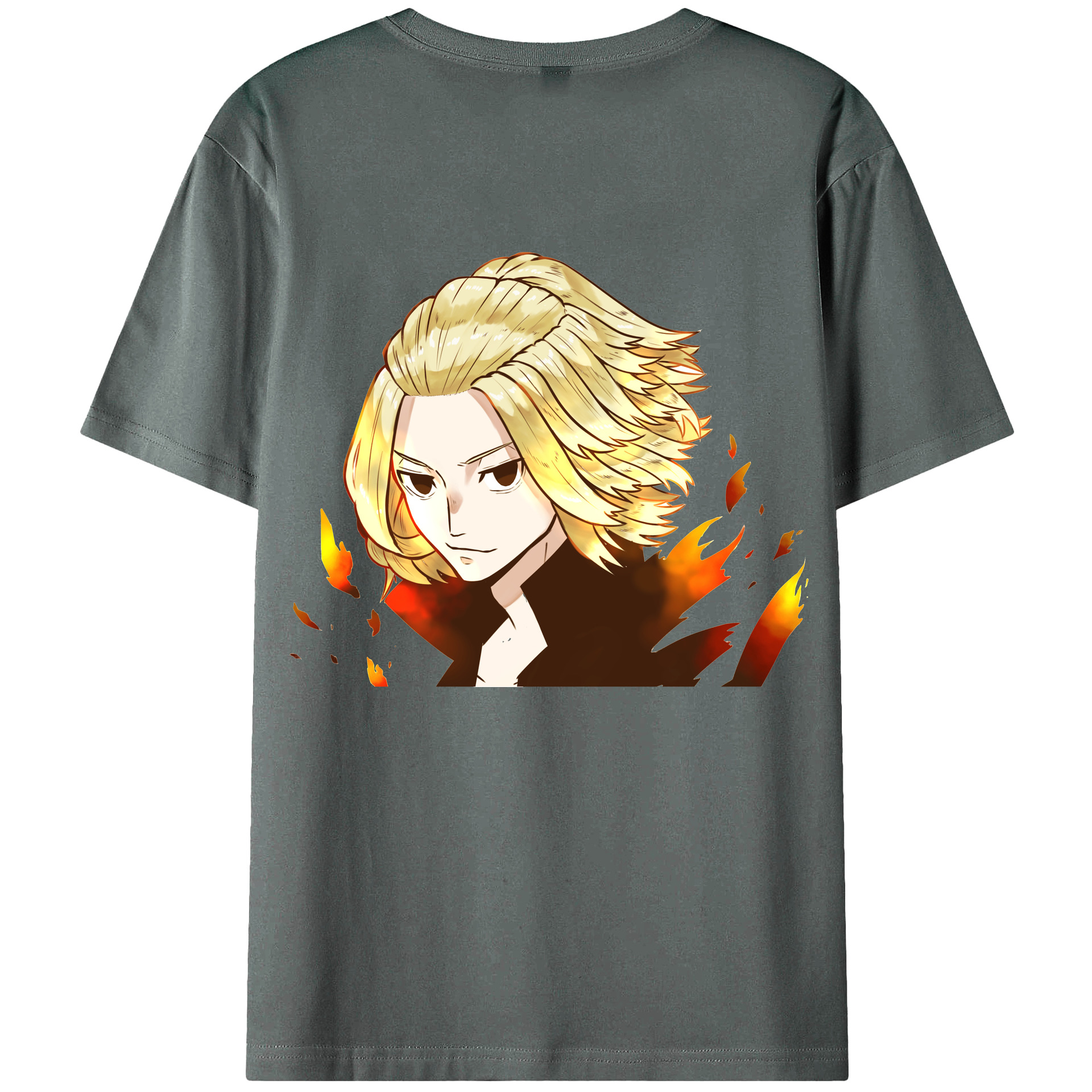 （画像用） 東京リベンジャーズ Tokyo Revengers 綿100％ メンズ半袖Tシャツ（バックプリント） 通気性